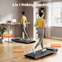 Everfit 3 in 1 Treadmill Electric Walking Pad Incline Under Desk Home Gym 380mm Grey