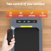 Everfit 3 in 1 Treadmill Electric Walking Pad Incline Under Desk Home Gym 380mm Grey