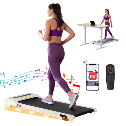 Everfit 3 in 1 Treadmill Electric Walking Pad Incline Under Desk Home Gym 380mm White