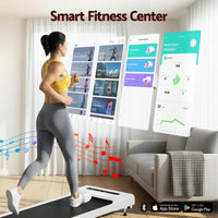 Everfit 3 in 1 Treadmill Electric Walking Pad Incline Under Desk Home Gym 380mm White