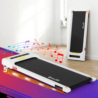 Everfit 3 in 1 Treadmill Electric Walking Pad Incline Under Desk Home Gym 380mm White