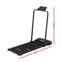 Everfit 2 in 1 Treadmill Electric Walking Pad Under Desk Home Gym Fitness 380mm Black