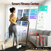 Everfit 2 in 1 Treadmill Electric Walking Pad Under Desk Home Gym Fitness 380mm Black