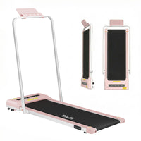 Everfit 2 in 1 Treadmill Electric Walking Pad Under Desk Home Gym Fitness 380mm Pink