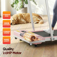 Everfit 2 in 1 Treadmill Electric Walking Pad Under Desk Home Gym Fitness 380mm Pink