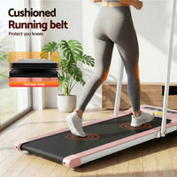 Everfit 2 in 1 Treadmill Electric Walking Pad Under Desk Home Gym Fitness 380mm Pink