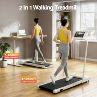 Everfit 2 in 1 Treadmill Electric Walking Pad Under Desk Home Gym Fitness 380mm White