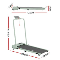 Everfit 3 in 1 Walking Pad Treadmill 12% Incline Under Desk Foldable Treadmills for Home Gym With 38cm Wide Belt APP Control