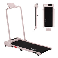 Everfit 3 in 1 Walking Pad Treadmill 12% Incline Foldable Under Desk Treadmills for Home Gym With 38cm Wide Belt Pink
