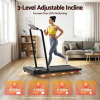 Everfit 3 in 1 Treadmill Electric Walking Pad Under Desk Office Home Gym Incline 380mm Black