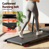 Everfit 3 in 1 Treadmill Electric Walking Pad Under Desk Office Home Gym Incline 380mm Black