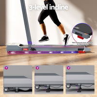 Everfit Treadmill Electric Walking Pad Incline Under Desk 380mm Grey