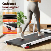 Everfit Treadmill Electric Walking Pad Incline Under Desk 380mm White