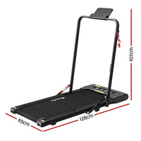 Treadmill Electric Walking Pad Under Desk Home Gym Fitness 400mm Black