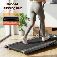 Everfit Treadmill Electric Walking Pad Under Desk Home Gym Fitness 400mm Grey