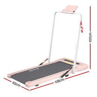 Treadmill Electric Walking Pad Under Desk Home Gym Fitness 400mm Pink