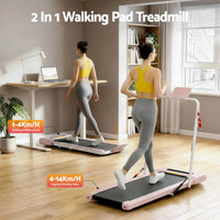 Everfit Treadmill Electric Walking Pad Under Desk Home Gym Fitness 400mm Pink