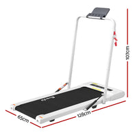 Treadmill Electric Walking Pad Under Desk Home Gym Fitness 400mm White