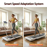 Everfit Treadmill Electric Walking Pad Under Desk Home Gym Fitness 400mm White