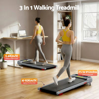 Everfit Treadmill Electric Walking Pad with Incline Under Desk Home Gym Grey