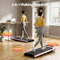 Everfit Treadmill Electric Walking Pad with Incline Under Desk Home Gym Pink