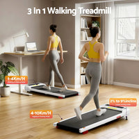 Everfit Treadmill Electric Walking Pad with Incline Under Desk Home Gym White