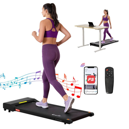 Everfit 2 in 1 Treadmill Electric Walking Pad Under Desk Home Gym Fitness 400mm Black
