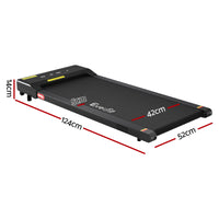 Everfit Treadmill Electric Walking Pad Under Desk Home Gym Fitness 400mm Black