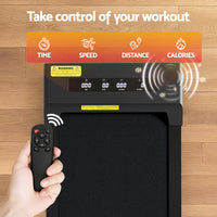 Everfit Treadmill Electric Walking Pad Under Desk Home Gym Fitness 400mm Black