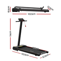 Everfit Walking Pad Treadmill 2 in 1 Foldable for Home Gym 40cm Wide Belt 12 Programs with App
