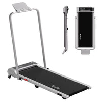 Everfit 3 in 1 Walking Pad Treadmill 12% Incline Foldable Under Desk Treadmills for Home Gym With 40cm Wide Belt Silver