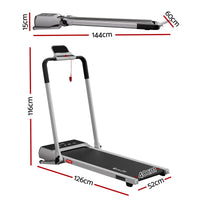 Everfit 3 in 1 Walking Pad Treadmill 20% Auto Incline Under Desk Foldable Treadmills for Home With 40cm Wide Belt Silver