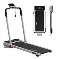 Everfit 3 in 1 Walking Pad Treadmill 20% Auto Incline Under Desk Foldable Treadmills for Home With 40cm Wide Belt Silver