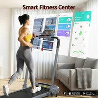 Everfit Treadmill Electric Walking Pad with Incline Foldable for Home Gym Grey