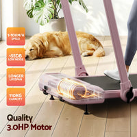 Everfit Treadmill Electric Walking Pad with Incline Foldable for Home Gym Pink
