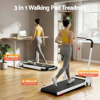 Everfit 3 in 1 Treadmill Electric Walking Pad with Incline Foldable for Home Gym White