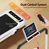 Everfit Treadmill Electric Walking Pad with Incline Foldable for Home Gym White