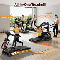 Everfit Treadmill Electric Home Gym Fitness Exercise Machine w/ Massager 480mm