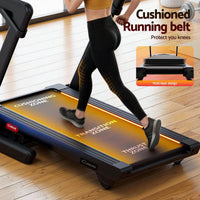 Everfit 500mm Wide Belt Treadmill 30% Auto Incline Foldable Treadmills for Home with LED Lights