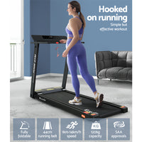 Treadmill Electric Home Gym Fitness Excercise Fully Foldable 450mm Black