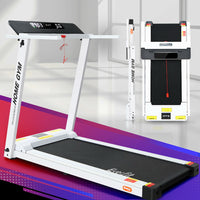 Treadmill Electric Home Gym Fitness Excercise Fully Foldable 450mm White