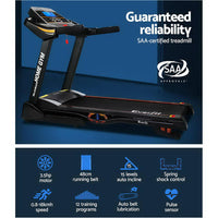 Treadmill Electric Auto Incline Home Gym Fitness Excercise Machine 480mm