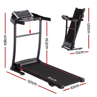 Everfit Treadmill Electric Home Gym Fitness Exercise Machine Incline 400mm