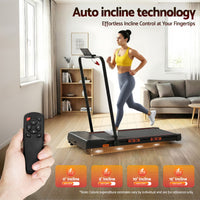 Everfit 3 in 1 Treadmill Electric Walking Pad Auto Incline Foldable for Home Gym Black