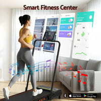 Everfit Treadmill Electric Walking Pad Auto Incline Foldable for Home Gym Black