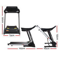 Treadmill Electric Auto Level Incline Home Gym Fitness Excercise 450mm