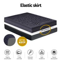 Giselle Bedding 3-Zone Pillowtop Mattress Topper 1000GSM for Back Pain Relief Washable with 45cm Deep Pocket Double