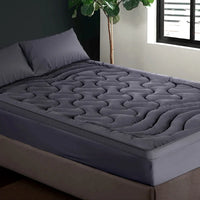 Giselle Bedding 3-Zone Pillowtop Mattress Topper 1000GSM for Back Pain Relief Washable with 45cm Deep Pocket King
