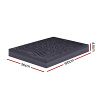 Giselle Bedding 3-Zone Pillowtop Mattress Topper 1000GSM for Back Pain Relief Washable with 45cm Deep Pocket Single