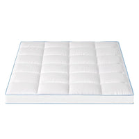 Giselle Bedding 1500GSM Bamboo Pillowtop Mattress Topper 10cm Thick Pad for Back Pain Relief, High Loft Cooling Underlay for Dorm & Guest Bed, 45cm Deep Pocket Double